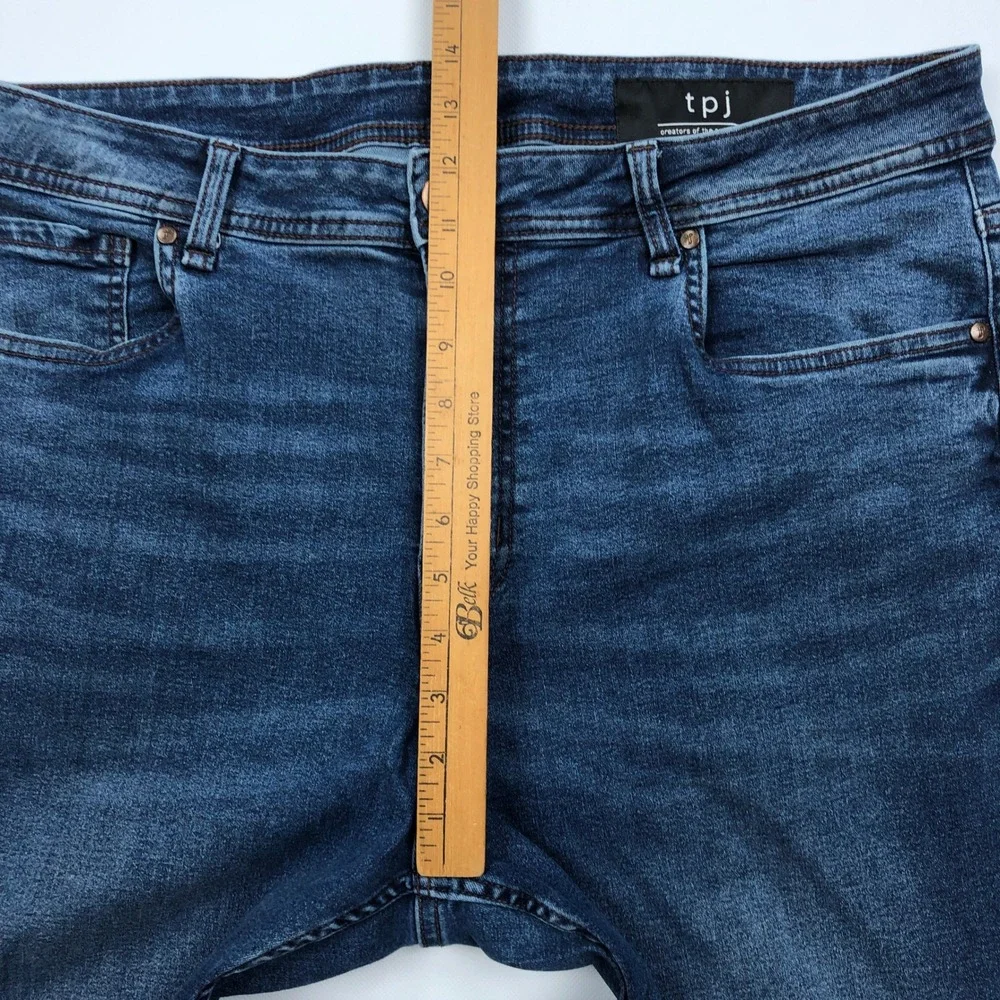 TPJ Perfect Jean Slim Thick Dark Wash Stretch Denim Jeans Mens 38x30